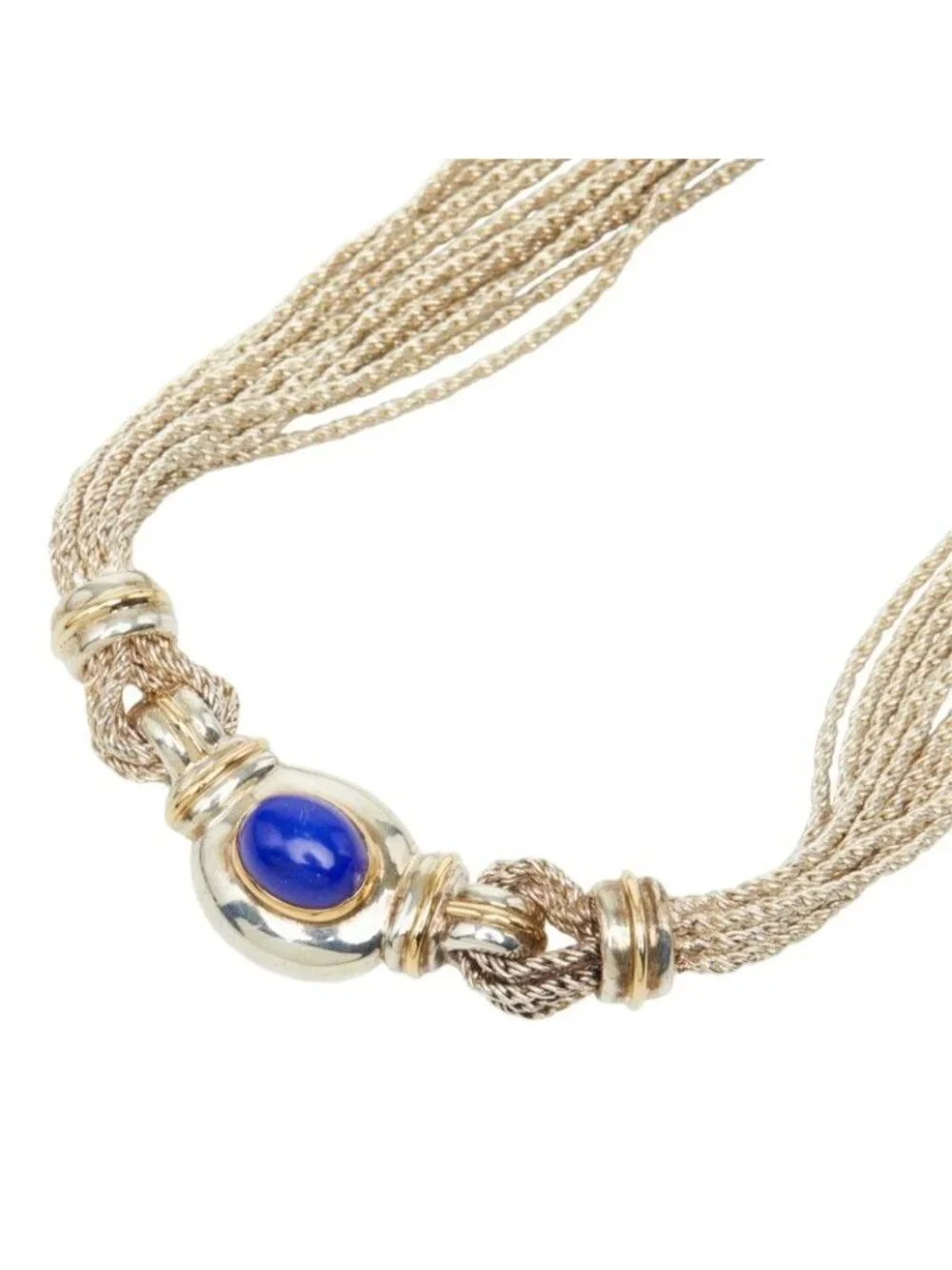 Tiffany & Co Chain Necklace Silver Lapis Lazuli